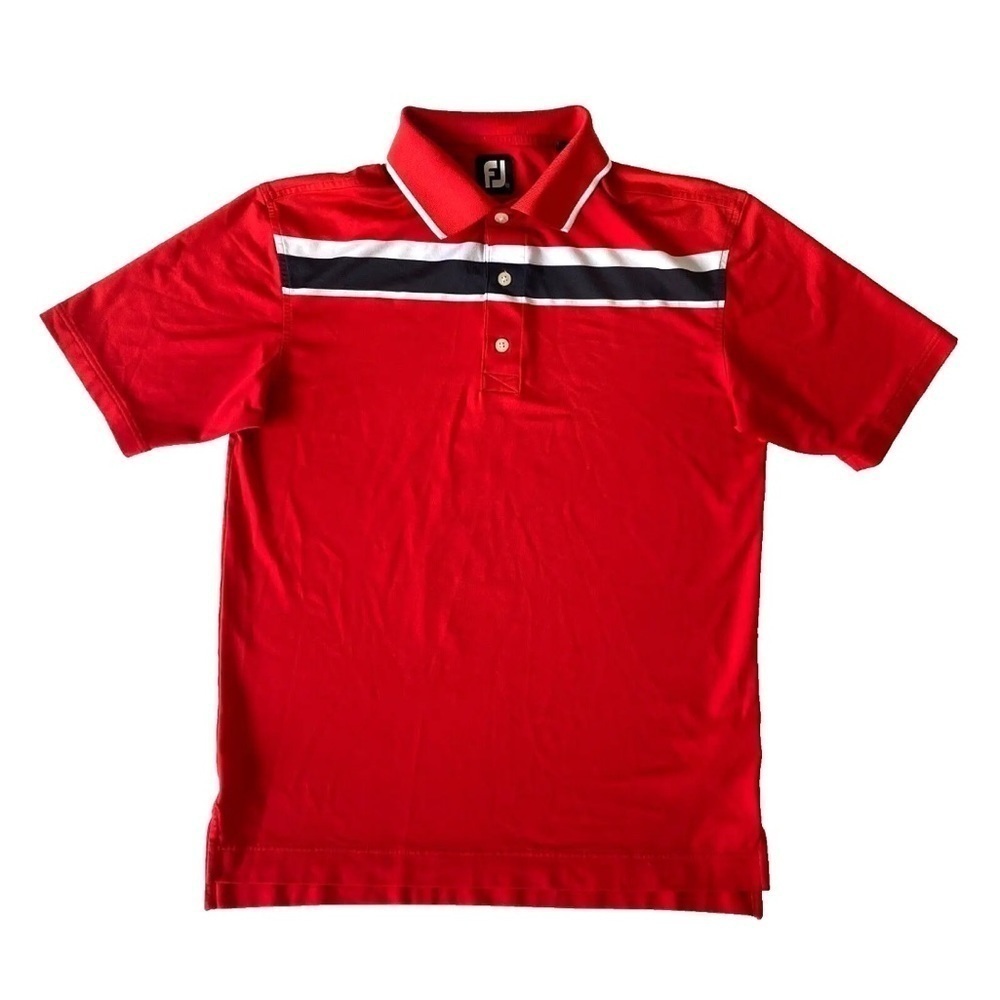 FootJoy FJ Golf Polo Shirt Short Sleeve Mens M Red EUC!